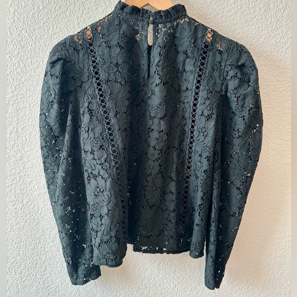 Express Long Puff Sleeve Lace Blouse Women’s Size XS - Picture 2 of 5